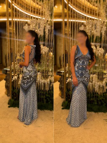 Vestido de festa bordado formatura 