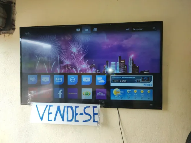 Vende-se tv Philips 49 polegadas smart, só não está pegando Net Flix