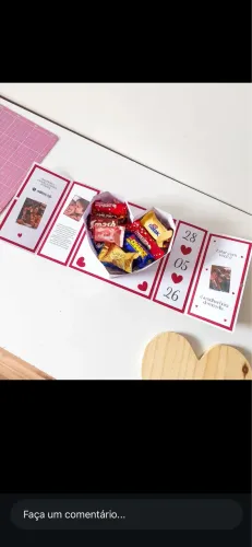 Caixa coração personalizada com Fotos
