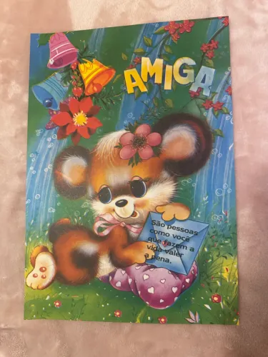 Papel de carta grande A4 AMIGA raro da década de 80