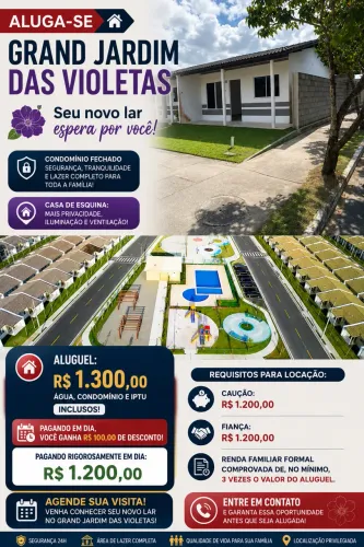OPORTUNIDADE ! Casa para alugar em condomínio fechado.