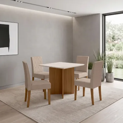 Mesa de Jantar com 4 Cadeiras - NOVA