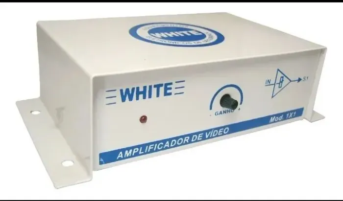 Amplificador de Sinal de Vídeo analógico para câmera CFTV White Eletrônicos Modelo 1x1.