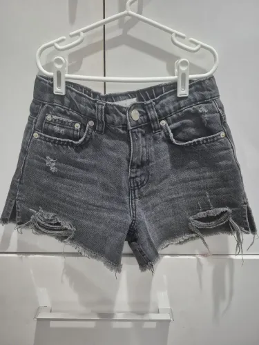 Short ZARA preto desfiado 