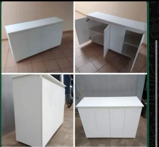 BALCÃO APARADOR 4 PORTAS MDF NOVO