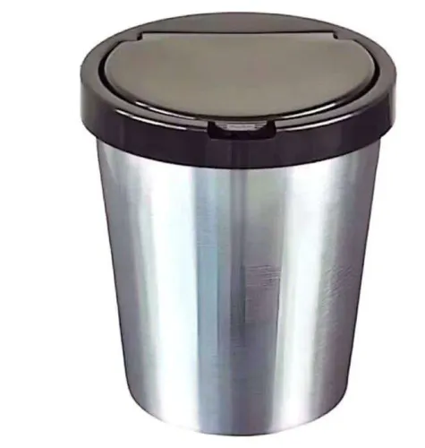 4 Lixeiras com tampa click 10 litros para escritório cozinha banheiro