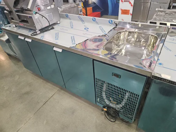 balcão refrigerado com cuba direita de 2 metros