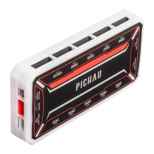 Controladora Pichau Feather X6, ARGB, 10 Portas de 6 pinos, com Controle, Nova, Lacrada