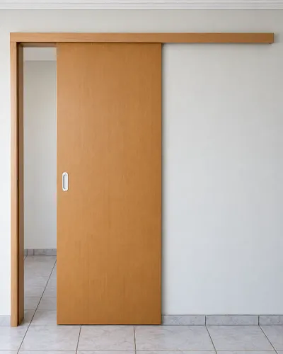 PORTA MADEIRA + KIT CORRER COMPLETO