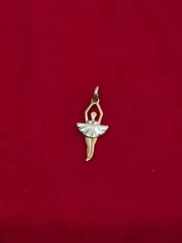 Pingente de ouro bailarina