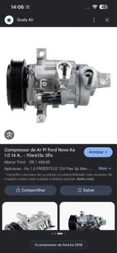 Vendo compressor do Ford Ka 2016
