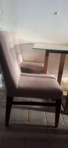 Venda mesa de vidro e sofá