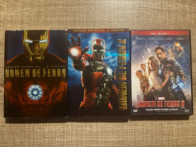 DVD Trilogia Homem de Ferro Marvel Studios