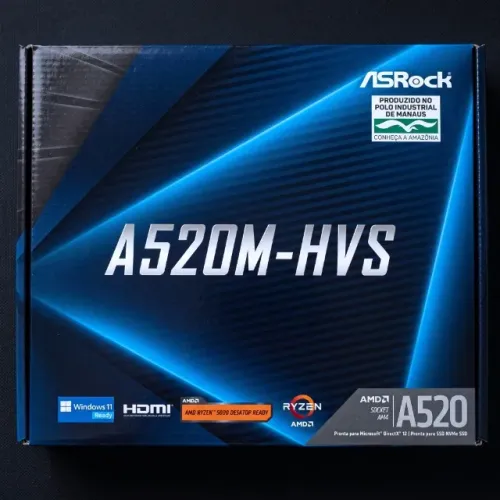 Placa-Mãe ASRock A520M AM4 - (Novo, na Caixa)