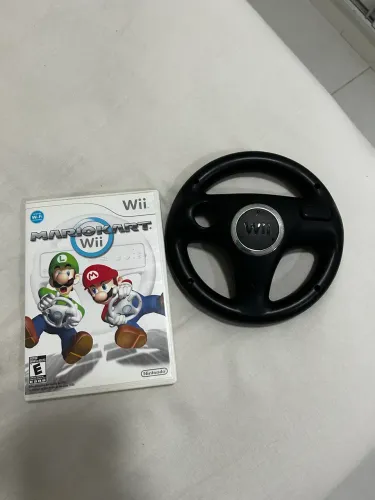 jogo mario kart + volante 