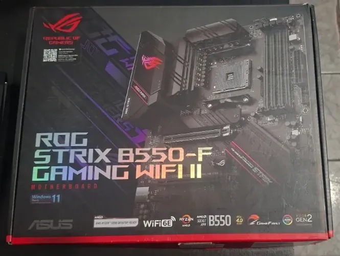 Placa-Mãe ASUS ROG Strix B550-F Gaming II, AMD AM4, Aura Sync RGB, ATX, DDR4, Wi-Fi, Preto