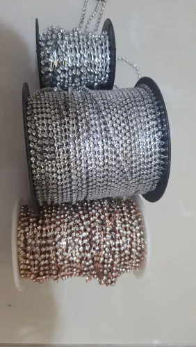 Strass rose e prateado 