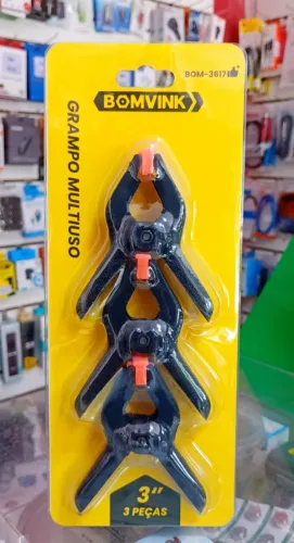 Kit 3 Grampos Multiuso 3" Polegadas Reforçados - Novo
