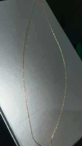 Joia colar ouro 18k tijolinho
