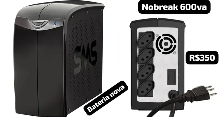 Nobreak sms Station2 600va bateria nova