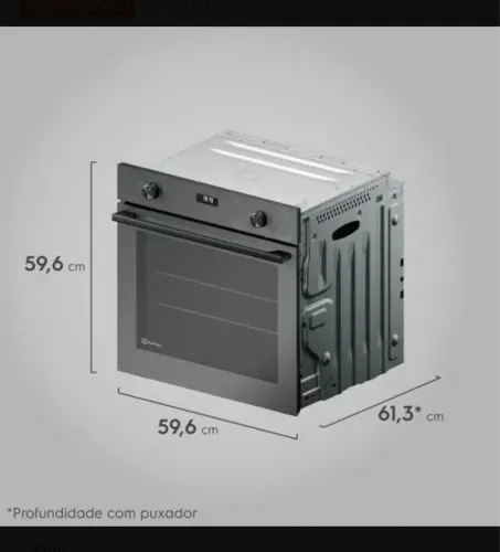 Forno de embutir Electrolux a gás sem uso