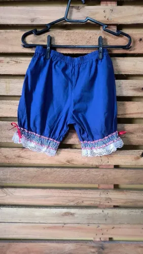 Short Junino Infantil Azul
