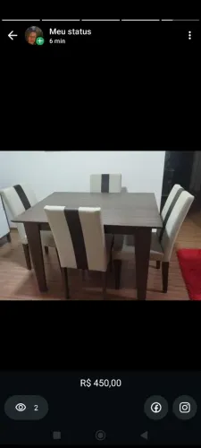 Jogo de mesa com cadeiras 