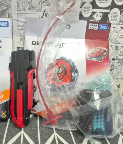 Beyblade X Lançador Cremalheira Winder Long Cord + Grip