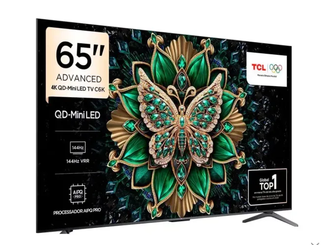 Tv TCL 65 na caixa Qd-Mini Led