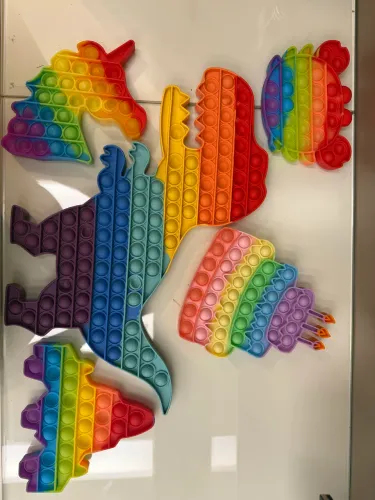 Lote Pop It/Fidget Toys Gigantes e Coloridos