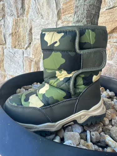 Botas De Neve Infantil Quentes De Lã Impermeáveis P/ Esquiar