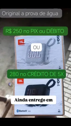 JBL Go 4 na caixa