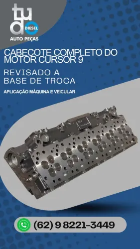 CABECOTE DO MOTOR IVECO CURSO 9 TOTALMENTE REVISADO A BASE DE TROCA