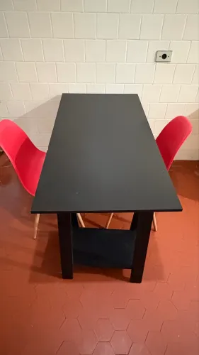 Escrivaninha Mesa Cavalete Tok&Stok Preta
