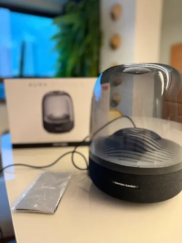 HARMAN KARDON, Caixa de Som, Bluetooth, Aura Studio 3- Preto l Novo com caixa aberta  