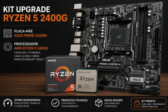 KIT PLACA MÃE + PROCESSADOR RYZEN 5