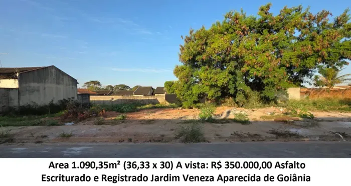 Leia a descrição: Area 1.090,35m² (Asfalto) Jardim Veneza