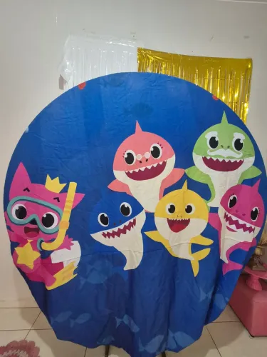 Painel Baby Shark 2x2m (apenas tecido)