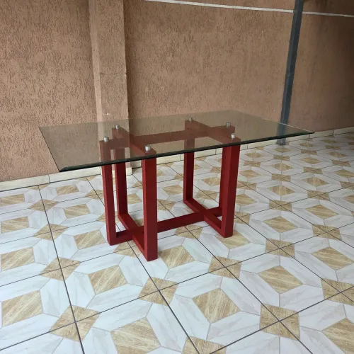 Mesa forte e resistente vidro temperado