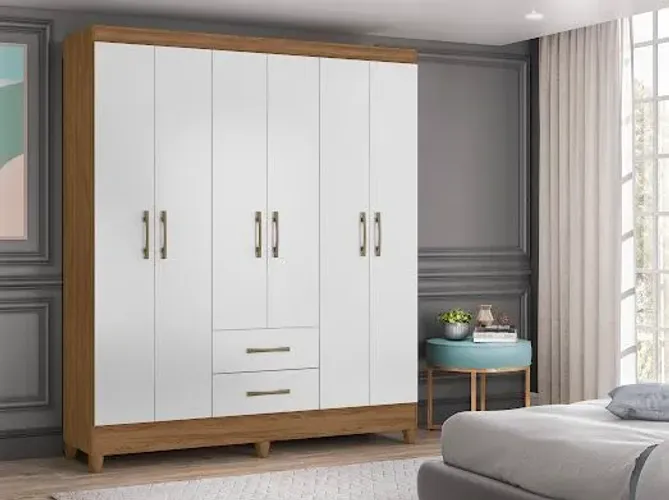 Quarto roupeiro guarda roupas 6 portas