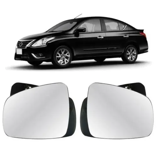 Lente Retrovisor Nissan Versa Novo 2021 - Lente C/ Placa / Logomarca - LD LE - Genuíno