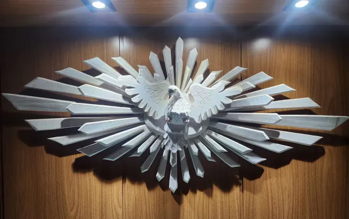 Decoração de Parede - divino espírito santo oval em Madeira