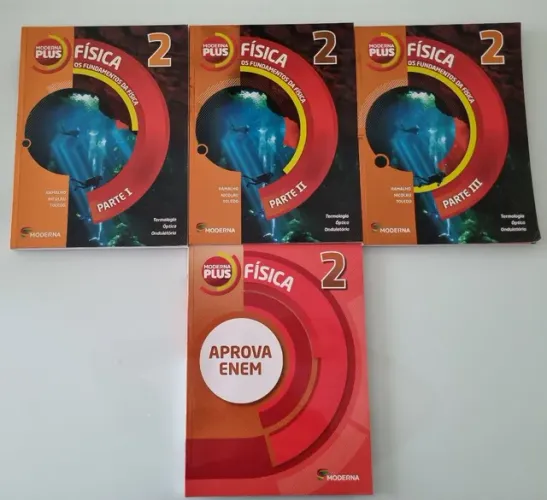 Livro de física ensino médio vol 2 kit completo Os fundamentos da física