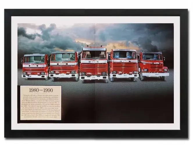 Caminhão antigo Scania anos 80 - Quadro decorativo