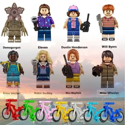 Bonecos de blocos de montar do stranger things