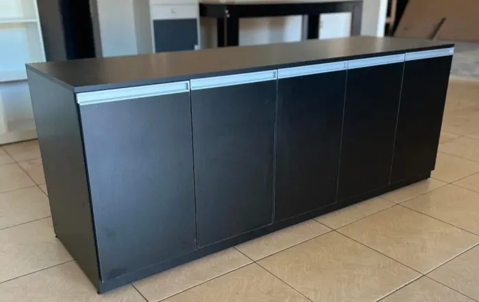 Balcão multiuso preto 80x200x40 