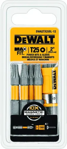 Jogo de Pontas Bits Torx T25 Maxfit 11 Pontas + Limitador -Dewalt