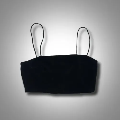 Top Alça Fina Preto (P) 