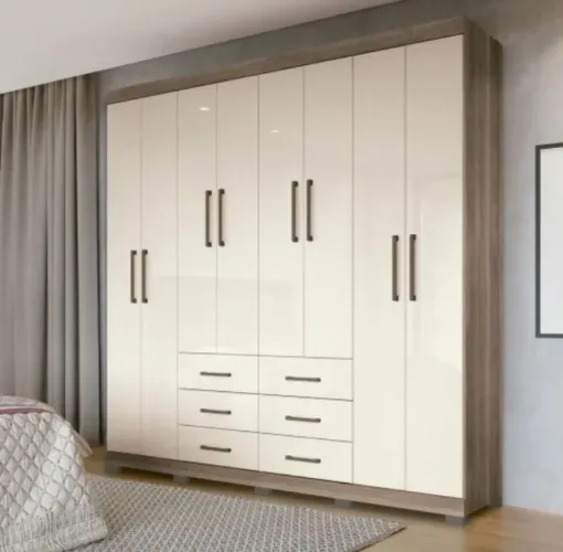 Guarda Roupa Casal 6 Portas 4 Gavetas Super Lindo Fazemos Entrega