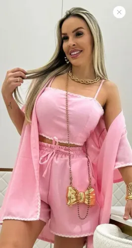 Trijunto (Cropped | Shorts | kimono) - Novo